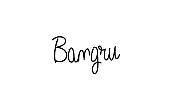 Bangru stylish signature style. Best Handwritten Sign (Angelique-Rose-font-FFP) for my name. Handwritten Signature Collection Ideas for my name Bangru. Bangru signature style 5 images and pictures png