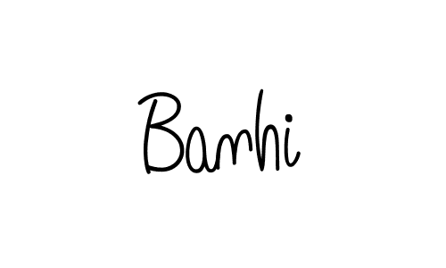 Use a signature maker to create a handwritten signature online. With this signature software, you can design (Angelique-Rose-font-FFP) your own signature for name Banhi. Banhi signature style 5 images and pictures png