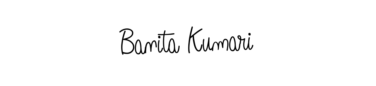 Create a beautiful signature design for name Banita Kumari. With this signature (Angelique-Rose-font-FFP) fonts, you can make a handwritten signature for free. Banita Kumari signature style 5 images and pictures png