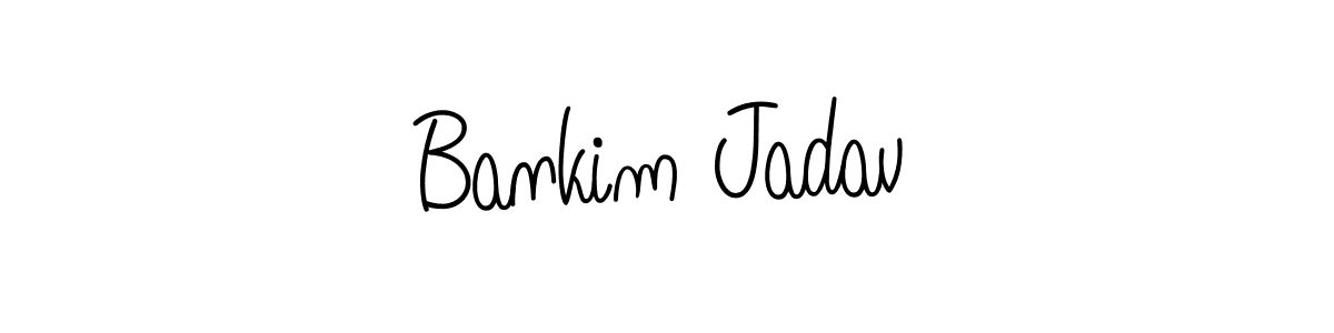 Use a signature maker to create a handwritten signature online. With this signature software, you can design (Angelique-Rose-font-FFP) your own signature for name Bankim Jadav. Bankim Jadav signature style 5 images and pictures png