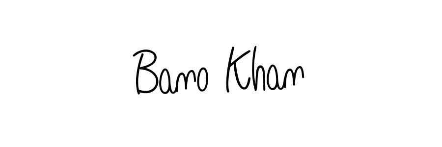 Check out images of Autograph of Bano Khan name. Actor Bano Khan Signature Style. Angelique-Rose-font-FFP is a professional sign style online. Bano Khan signature style 5 images and pictures png
