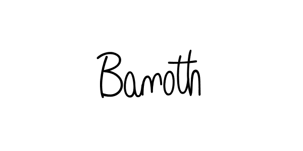 Banoth stylish signature style. Best Handwritten Sign (Angelique-Rose-font-FFP) for my name. Handwritten Signature Collection Ideas for my name Banoth. Banoth signature style 5 images and pictures png