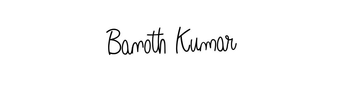 Also we have Banoth Kumar name is the best signature style. Create professional handwritten signature collection using Angelique-Rose-font-FFP autograph style. Banoth Kumar signature style 5 images and pictures png
