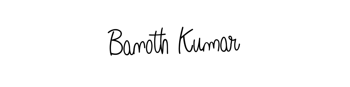 Also we have Banoth Kumar name is the best signature style. Create professional handwritten signature collection using Angelique-Rose-font-FFP autograph style. Banoth Kumar signature style 5 images and pictures png