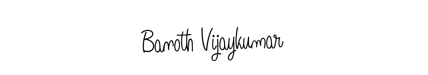 Design your own signature with our free online signature maker. With this signature software, you can create a handwritten (Angelique-Rose-font-FFP) signature for name Banoth Vijaykumar. Banoth Vijaykumar signature style 5 images and pictures png