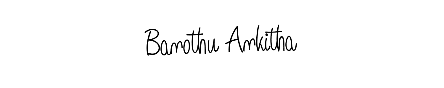 Design your own signature with our free online signature maker. With this signature software, you can create a handwritten (Angelique-Rose-font-FFP) signature for name Banothu Ankitha. Banothu Ankitha signature style 5 images and pictures png