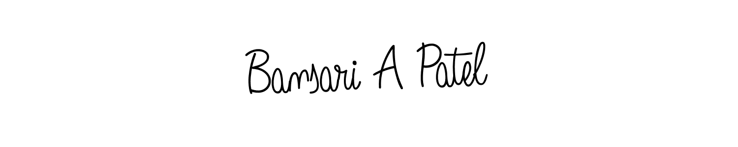 Design your own signature with our free online signature maker. With this signature software, you can create a handwritten (Angelique-Rose-font-FFP) signature for name Bansari A Patel. Bansari A Patel signature style 5 images and pictures png