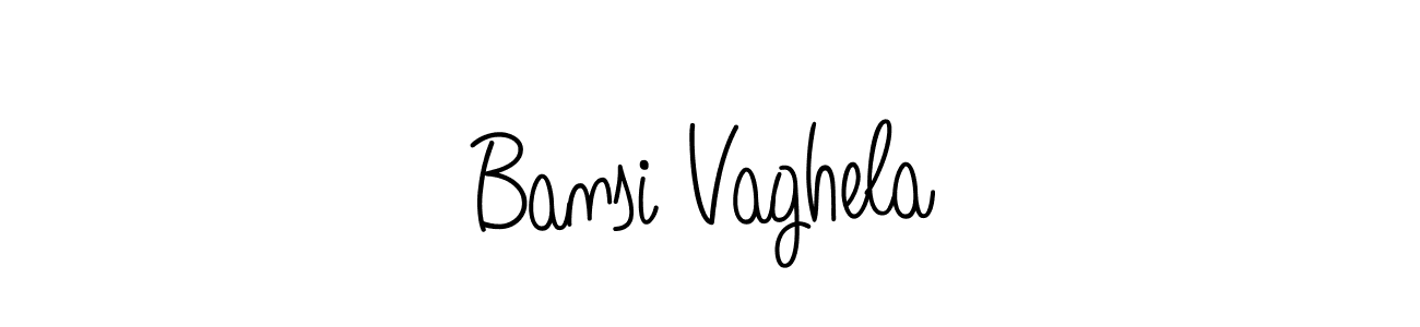 if you are searching for the best signature style for your name Bansi Vaghela. so please give up your signature search. here we have designed multiple signature styles  using Angelique-Rose-font-FFP. Bansi Vaghela signature style 5 images and pictures png