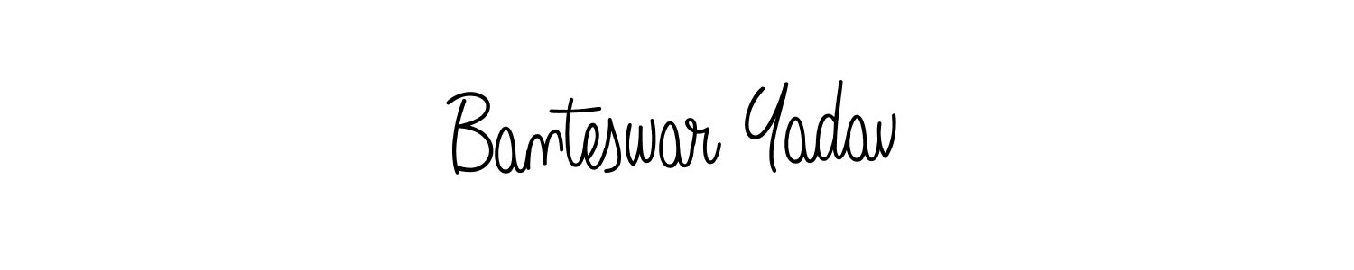 Banteswar Yadav stylish signature style. Best Handwritten Sign (Angelique-Rose-font-FFP) for my name. Handwritten Signature Collection Ideas for my name Banteswar Yadav. Banteswar Yadav signature style 5 images and pictures png