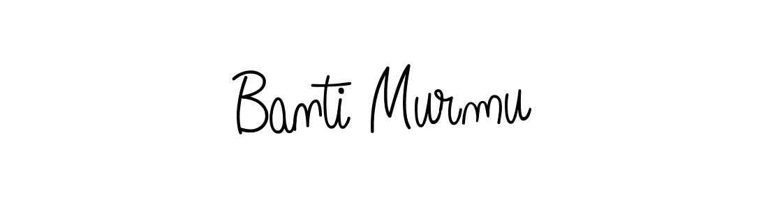 You should practise on your own different ways (Angelique-Rose-font-FFP) to write your name (Banti Murmu) in signature. don't let someone else do it for you. Banti Murmu signature style 5 images and pictures png