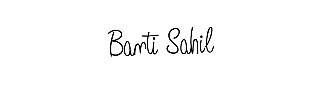 You should practise on your own different ways (Angelique-Rose-font-FFP) to write your name (Banti Sahil) in signature. don't let someone else do it for you. Banti Sahil signature style 5 images and pictures png