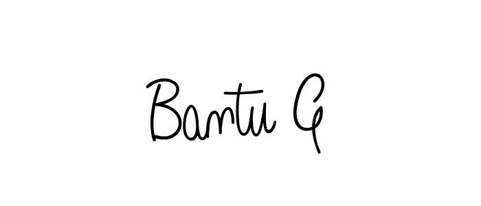 How to make Bantu G name signature. Use Angelique-Rose-font-FFP style for creating short signs online. This is the latest handwritten sign. Bantu G signature style 5 images and pictures png