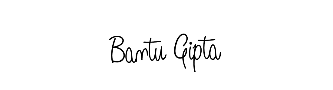 Make a beautiful signature design for name Bantu Gipta. With this signature (Angelique-Rose-font-FFP) style, you can create a handwritten signature for free. Bantu Gipta signature style 5 images and pictures png