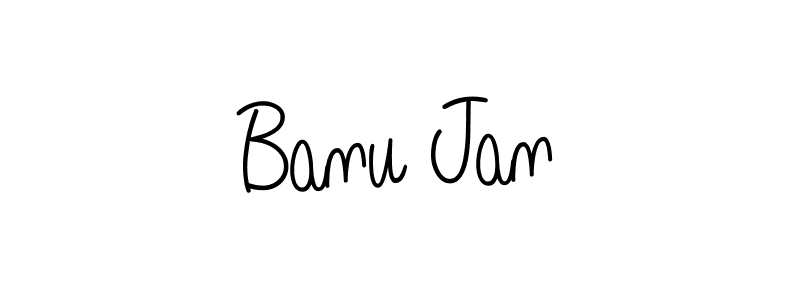 You should practise on your own different ways (Angelique-Rose-font-FFP) to write your name (Banu Jan) in signature. don't let someone else do it for you. Banu Jan signature style 5 images and pictures png