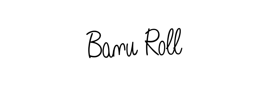 Use a signature maker to create a handwritten signature online. With this signature software, you can design (Angelique-Rose-font-FFP) your own signature for name Banu Roll. Banu Roll signature style 5 images and pictures png