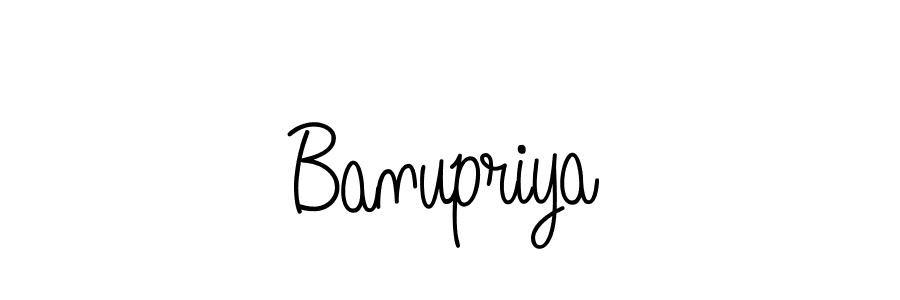 You should practise on your own different ways (Angelique-Rose-font-FFP) to write your name (Banupriya) in signature. don't let someone else do it for you. Banupriya signature style 5 images and pictures png