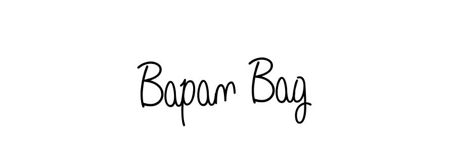 Use a signature maker to create a handwritten signature online. With this signature software, you can design (Angelique-Rose-font-FFP) your own signature for name Bapan Bag. Bapan Bag signature style 5 images and pictures png