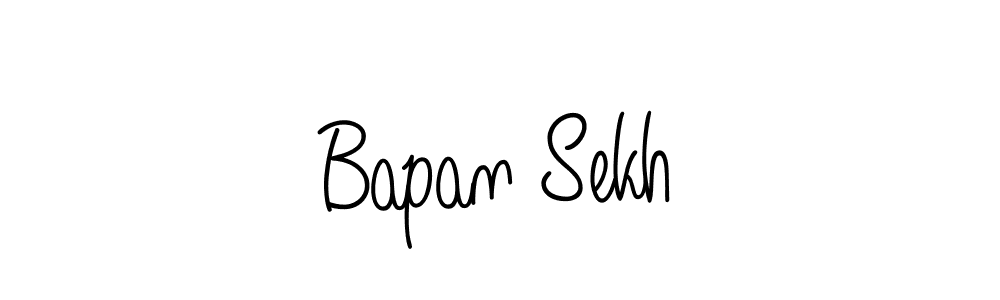 You should practise on your own different ways (Angelique-Rose-font-FFP) to write your name (Bapan Sekh) in signature. don't let someone else do it for you. Bapan Sekh signature style 5 images and pictures png