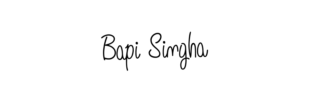 The best way (Angelique-Rose-font-FFP) to make a short signature is to pick only two or three words in your name. The name Bapi Singha include a total of six letters. For converting this name. Bapi Singha signature style 5 images and pictures png