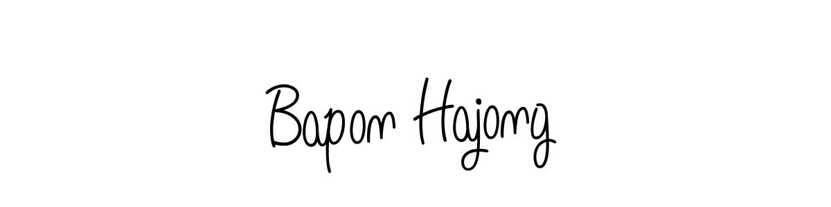 Design your own signature with our free online signature maker. With this signature software, you can create a handwritten (Angelique-Rose-font-FFP) signature for name Bapon Hajong. Bapon Hajong signature style 5 images and pictures png