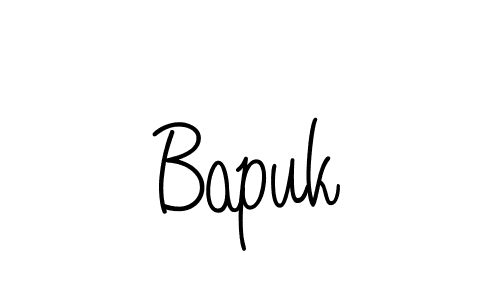 Make a beautiful signature design for name Bapuk. With this signature (Angelique-Rose-font-FFP) style, you can create a handwritten signature for free. Bapuk signature style 5 images and pictures png