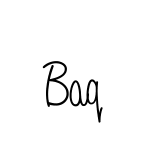 Make a beautiful signature design for name Baq. With this signature (Angelique-Rose-font-FFP) style, you can create a handwritten signature for free. Baq signature style 5 images and pictures png