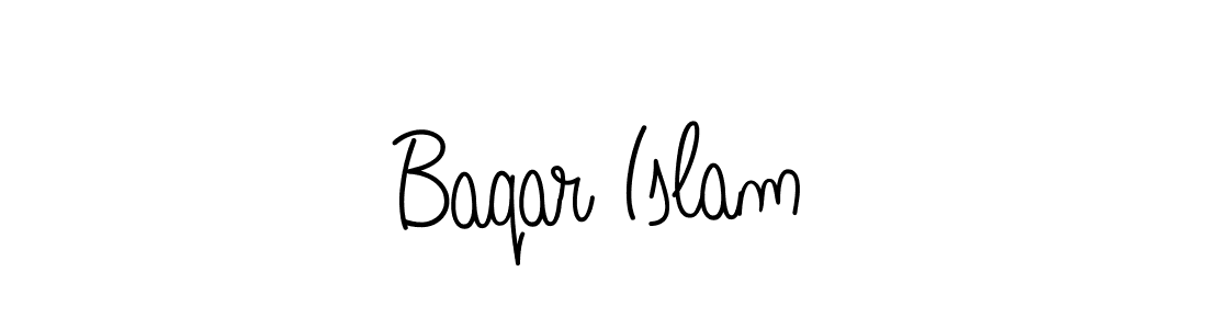 How to make Baqar Islam name signature. Use Angelique-Rose-font-FFP style for creating short signs online. This is the latest handwritten sign. Baqar Islam signature style 5 images and pictures png