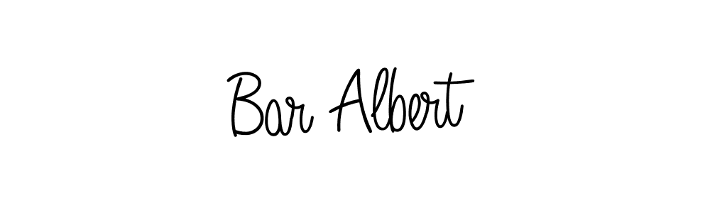 How to make Bar Albert name signature. Use Angelique-Rose-font-FFP style for creating short signs online. This is the latest handwritten sign. Bar Albert signature style 5 images and pictures png