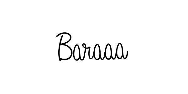 Design your own signature with our free online signature maker. With this signature software, you can create a handwritten (Angelique-Rose-font-FFP) signature for name Baraaa. Baraaa signature style 5 images and pictures png