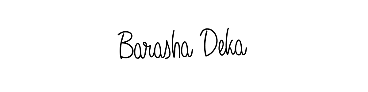 Barasha Deka stylish signature style. Best Handwritten Sign (Angelique-Rose-font-FFP) for my name. Handwritten Signature Collection Ideas for my name Barasha Deka. Barasha Deka signature style 5 images and pictures png