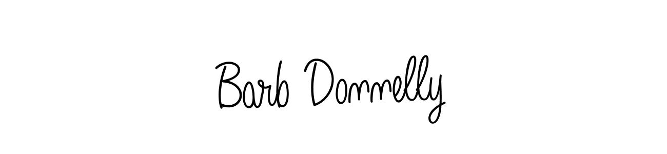 Make a beautiful signature design for name Barb Donnelly. With this signature (Angelique-Rose-font-FFP) style, you can create a handwritten signature for free. Barb Donnelly signature style 5 images and pictures png