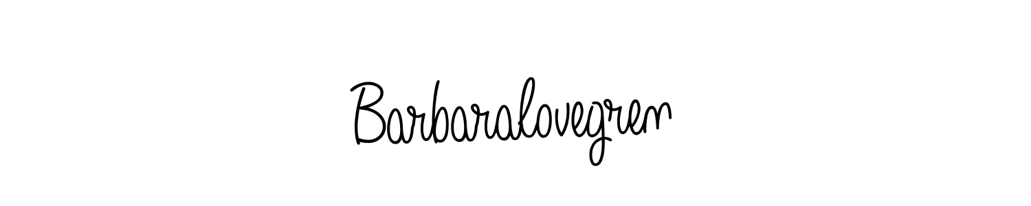 Create a beautiful signature design for name Barbaralovegren. With this signature (Angelique-Rose-font-FFP) fonts, you can make a handwritten signature for free. Barbaralovegren signature style 5 images and pictures png