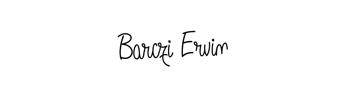 Barczi Ervin stylish signature style. Best Handwritten Sign (Angelique-Rose-font-FFP) for my name. Handwritten Signature Collection Ideas for my name Barczi Ervin. Barczi Ervin signature style 5 images and pictures png