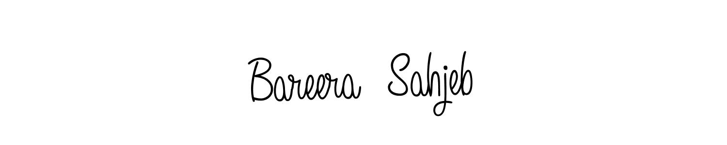 Check out images of Autograph of Bareera  Sahjeb name. Actor Bareera  Sahjeb Signature Style. Angelique-Rose-font-FFP is a professional sign style online. Bareera  Sahjeb signature style 5 images and pictures png