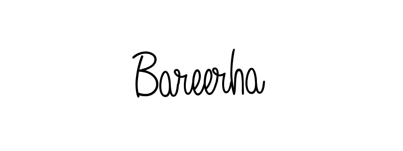 Use a signature maker to create a handwritten signature online. With this signature software, you can design (Angelique-Rose-font-FFP) your own signature for name Bareerha. Bareerha signature style 5 images and pictures png