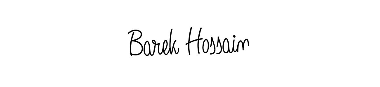 How to make Barek Hossain name signature. Use Angelique-Rose-font-FFP style for creating short signs online. This is the latest handwritten sign. Barek Hossain signature style 5 images and pictures png