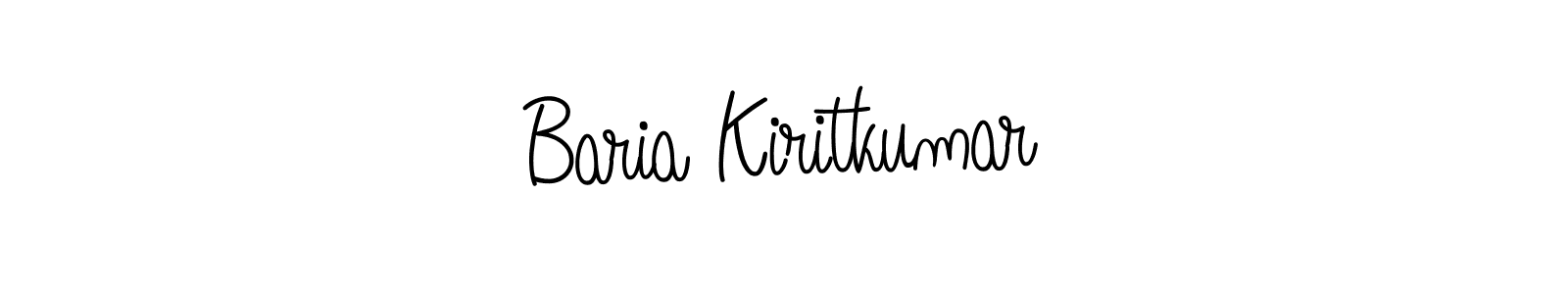 Make a beautiful signature design for name Baria Kiritkumar. With this signature (Angelique-Rose-font-FFP) style, you can create a handwritten signature for free. Baria Kiritkumar signature style 5 images and pictures png