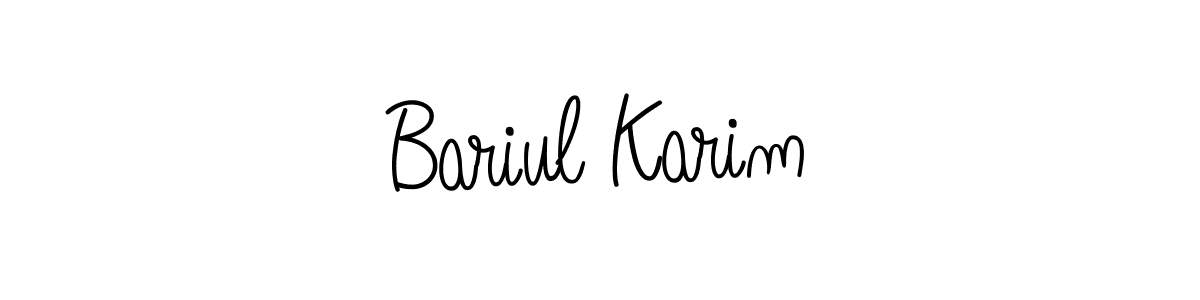 Design your own signature with our free online signature maker. With this signature software, you can create a handwritten (Angelique-Rose-font-FFP) signature for name Bariul Karim. Bariul Karim signature style 5 images and pictures png