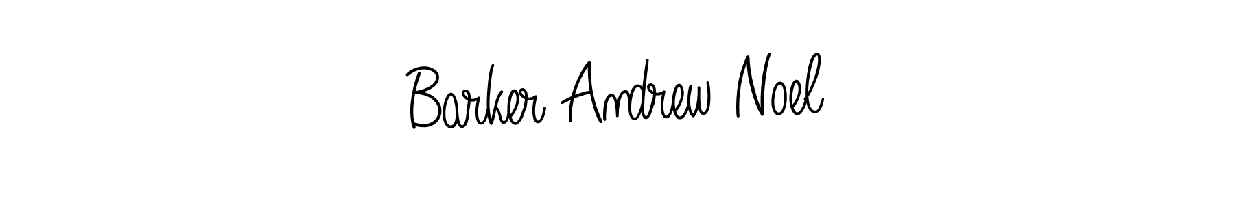 Barker Andrew Noel stylish signature style. Best Handwritten Sign (Angelique-Rose-font-FFP) for my name. Handwritten Signature Collection Ideas for my name Barker Andrew Noel. Barker Andrew Noel signature style 5 images and pictures png