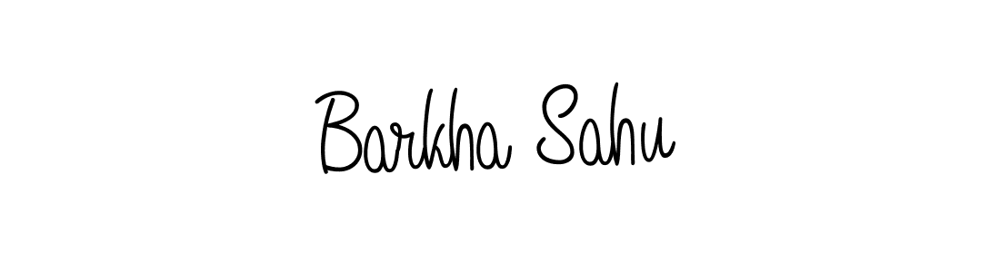 Make a beautiful signature design for name Barkha Sahu. With this signature (Angelique-Rose-font-FFP) style, you can create a handwritten signature for free. Barkha Sahu signature style 5 images and pictures png