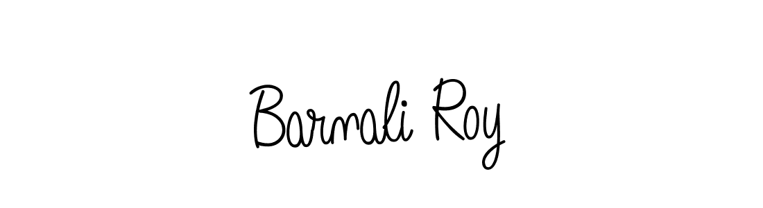 How to make Barnali Roy name signature. Use Angelique-Rose-font-FFP style for creating short signs online. This is the latest handwritten sign. Barnali Roy signature style 5 images and pictures png