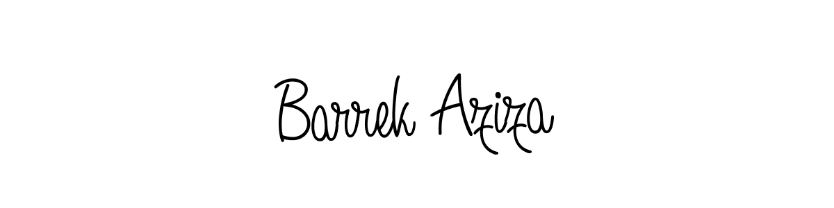 Barrek Aziza stylish signature style. Best Handwritten Sign (Angelique-Rose-font-FFP) for my name. Handwritten Signature Collection Ideas for my name Barrek Aziza. Barrek Aziza signature style 5 images and pictures png