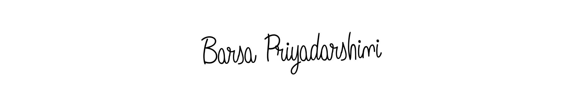 How to make Barsa Priyadarshini name signature. Use Angelique-Rose-font-FFP style for creating short signs online. This is the latest handwritten sign. Barsa Priyadarshini signature style 5 images and pictures png