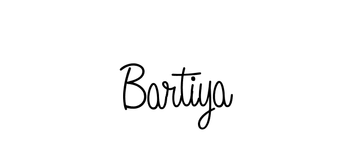 Make a beautiful signature design for name Bartiya. With this signature (Angelique-Rose-font-FFP) style, you can create a handwritten signature for free. Bartiya signature style 5 images and pictures png