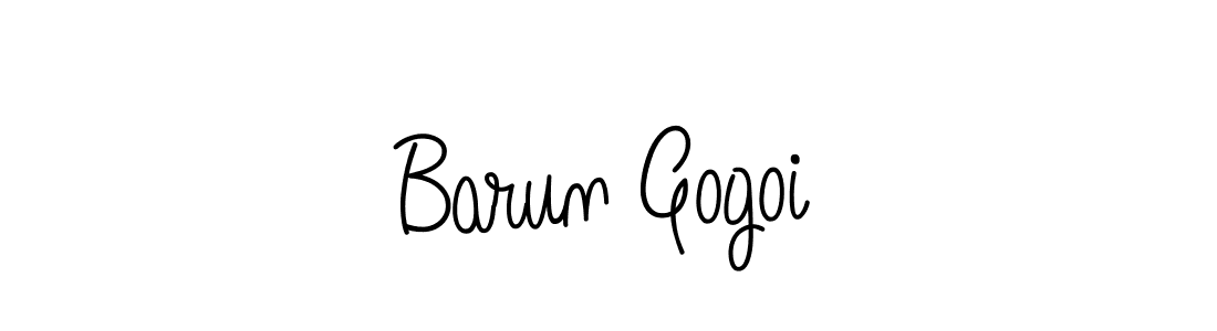 Use a signature maker to create a handwritten signature online. With this signature software, you can design (Angelique-Rose-font-FFP) your own signature for name Barun Gogoi. Barun Gogoi signature style 5 images and pictures png