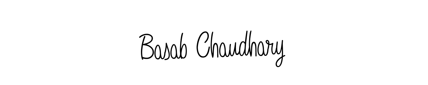 How to make Basab Chaudhary signature? Angelique-Rose-font-FFP is a professional autograph style. Create handwritten signature for Basab Chaudhary name. Basab Chaudhary signature style 5 images and pictures png