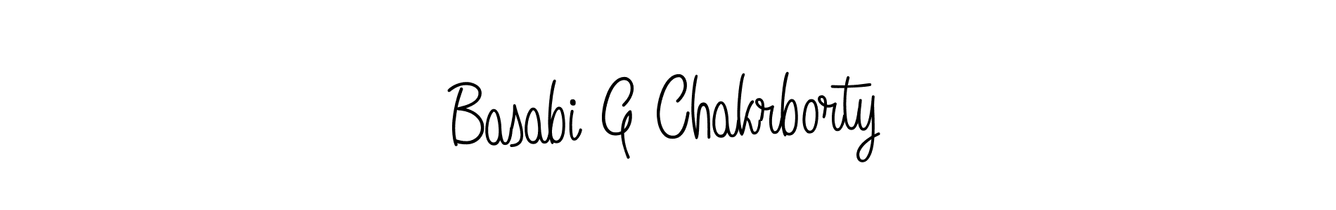 How to make Basabi G Chakrborty name signature. Use Angelique-Rose-font-FFP style for creating short signs online. This is the latest handwritten sign. Basabi G Chakrborty signature style 5 images and pictures png