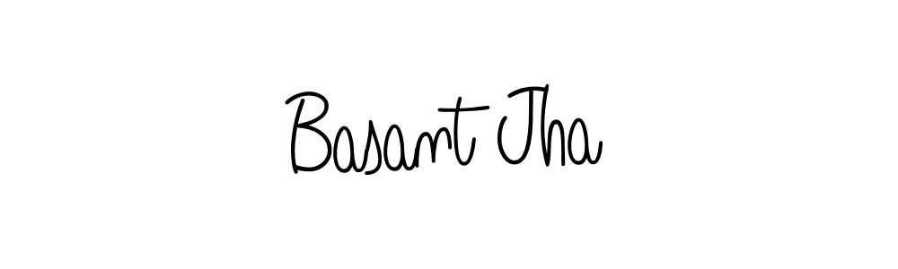 Make a beautiful signature design for name Basant Jha. With this signature (Angelique-Rose-font-FFP) style, you can create a handwritten signature for free. Basant Jha signature style 5 images and pictures png