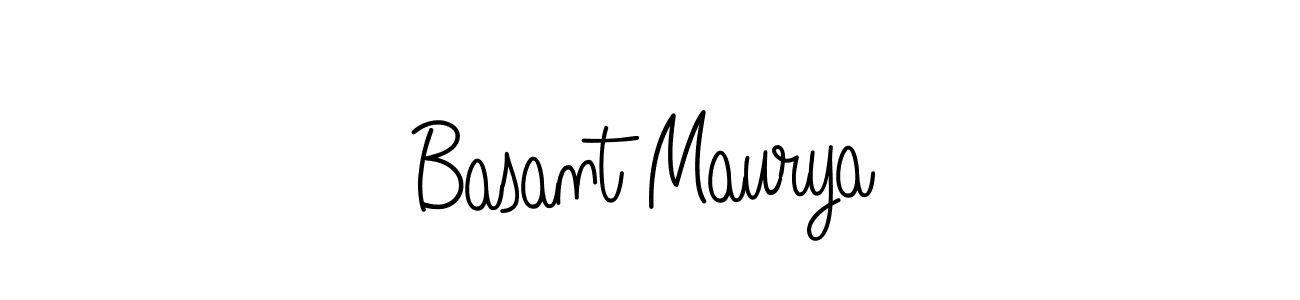 Use a signature maker to create a handwritten signature online. With this signature software, you can design (Angelique-Rose-font-FFP) your own signature for name Basant Maurya. Basant Maurya signature style 5 images and pictures png