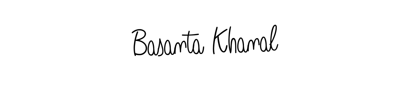Make a beautiful signature design for name Basanta Khanal. With this signature (Angelique-Rose-font-FFP) style, you can create a handwritten signature for free. Basanta Khanal signature style 5 images and pictures png
